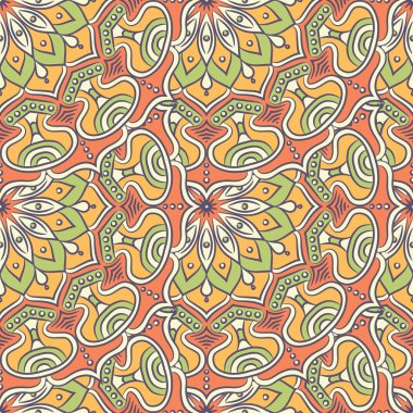 etnik çiçek seamless modeli