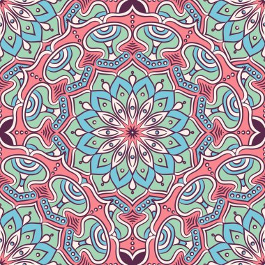 etnik çiçek seamless modeli