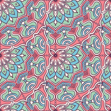 etnik çiçek seamless modeli