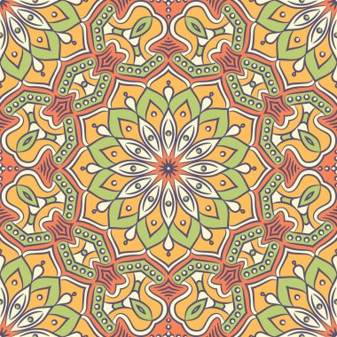 etnik çiçek seamless modeli