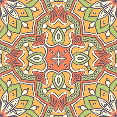 etnik çiçek seamless modeli