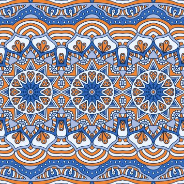 etnik çiçek seamless modeli