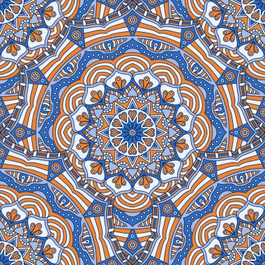 etnik çiçek seamless modeli