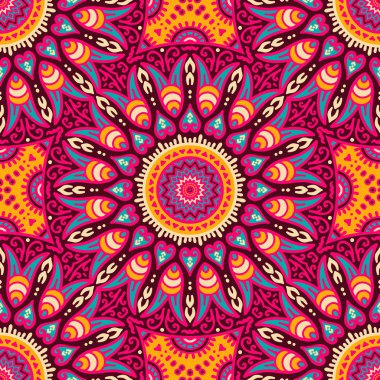 etnik çiçek seamless modeli