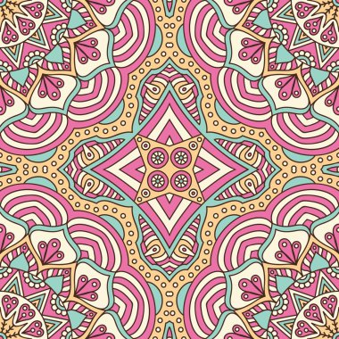 etnik çiçek seamless modeli