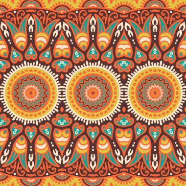 etnik çiçek seamless modeli