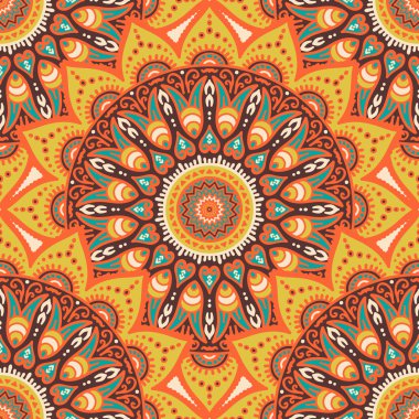 etnik çiçek seamless modeli