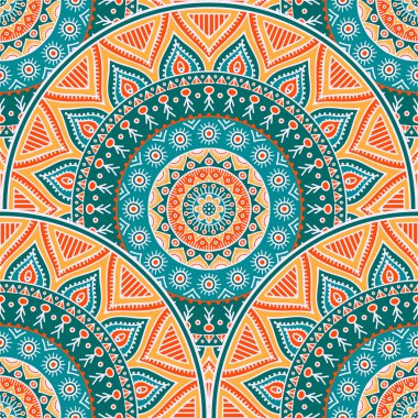 etnik çiçek seamless modeli