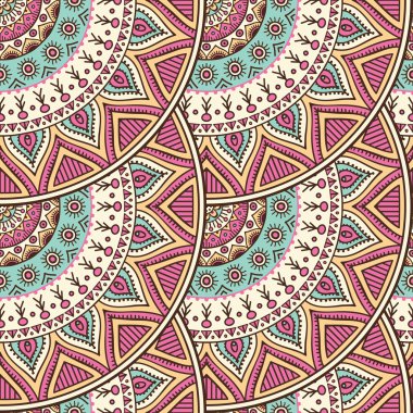 etnik çiçek seamless modeli