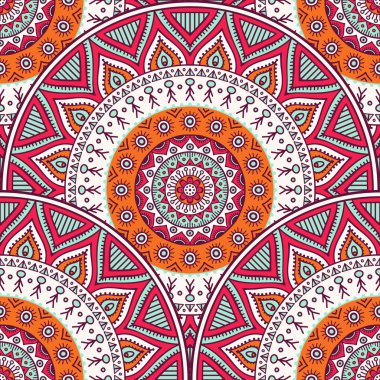 etnik çiçek seamless modeli