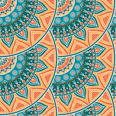etnik çiçek seamless modeli