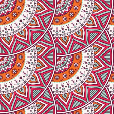 etnik çiçek seamless modeli