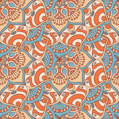 etnik çiçek seamless modeli