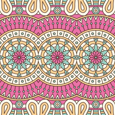 etnik çiçek seamless modeli