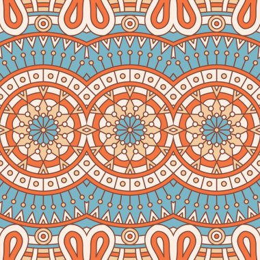 etnik çiçek seamless modeli