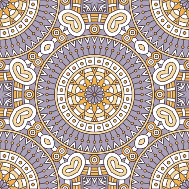 etnik çiçek seamless modeli