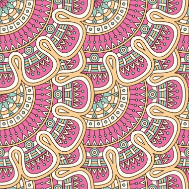 etnik çiçek seamless modeli