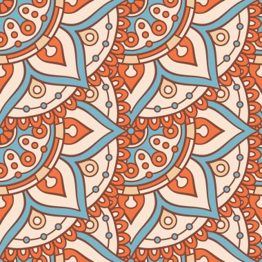 etnik çiçek seamless modeli