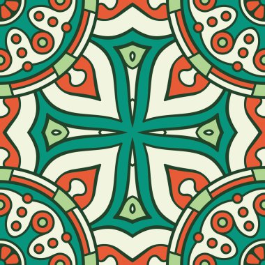 etnik çiçek seamless modeli