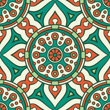 etnik çiçek seamless modeli