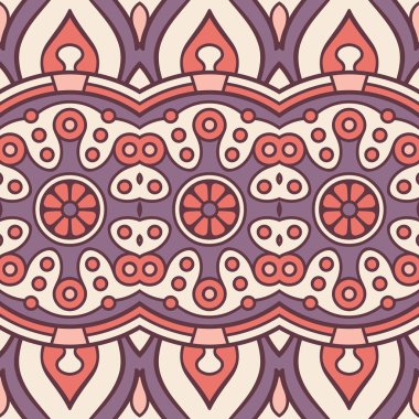 etnik çiçek seamless modeli