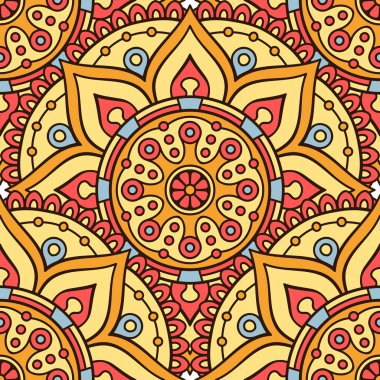 etnik çiçek seamless modeli