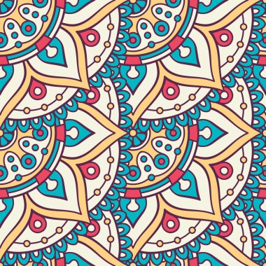 etnik çiçek seamless modeli