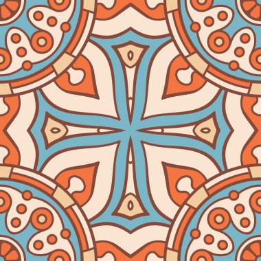 etnik çiçek seamless modeli