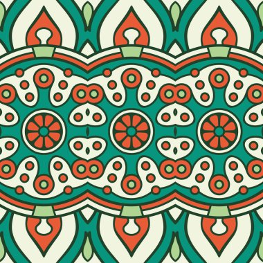 etnik çiçek seamless modeli