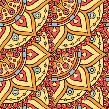 etnik çiçek seamless modeli