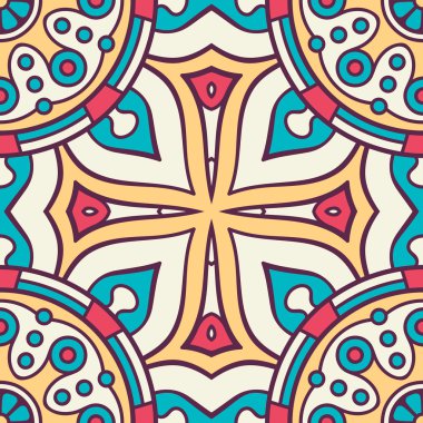 etnik çiçek seamless modeli