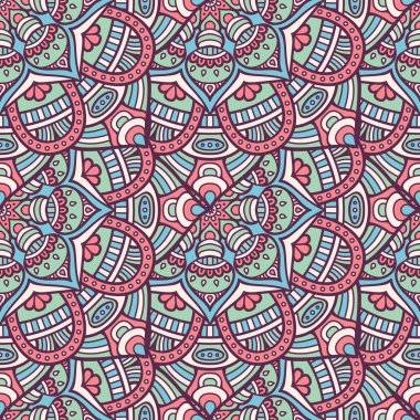 etnik çiçek seamless modeli