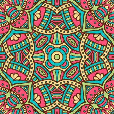 etnik çiçek seamless modeli