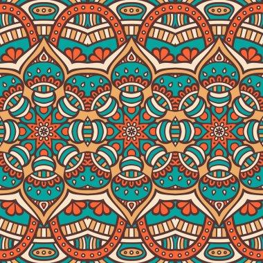 etnik çiçek seamless modeli