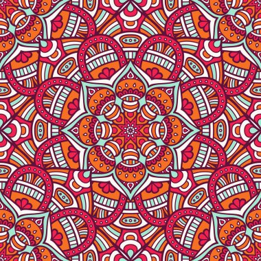 etnik çiçek seamless modeli