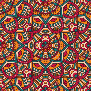 etnik çiçek seamless modeli