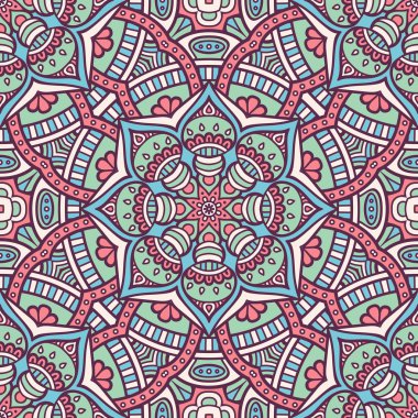 etnik çiçek seamless modeli