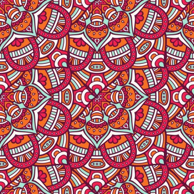 etnik çiçek seamless modeli