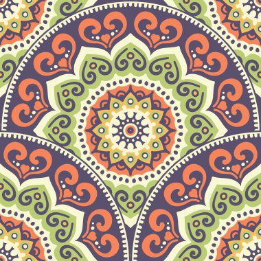 etnik çiçek seamless modeli