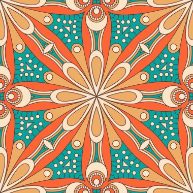 etnik çiçek seamless modeli