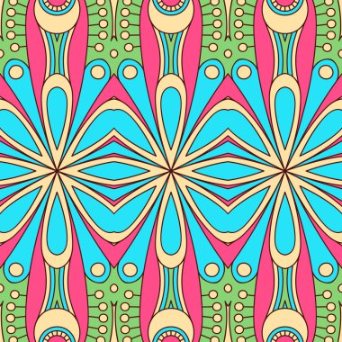 etnik çiçek seamless modeli