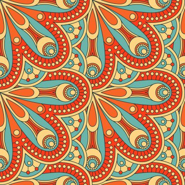 etnik çiçek seamless modeli