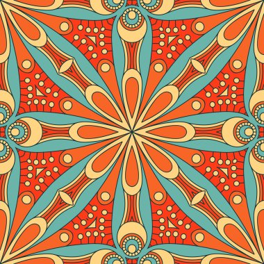 etnik çiçek seamless modeli