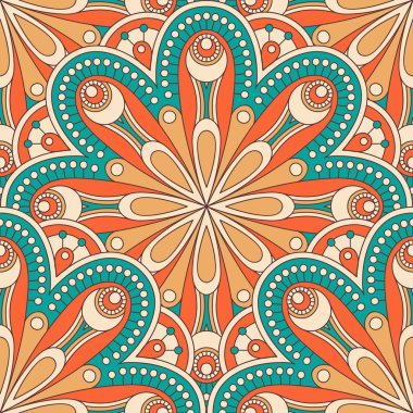 etnik çiçek seamless modeli