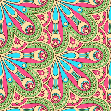 etnik çiçek seamless modeli