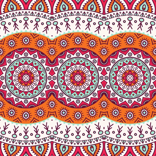 etnik çiçek seamless modeli