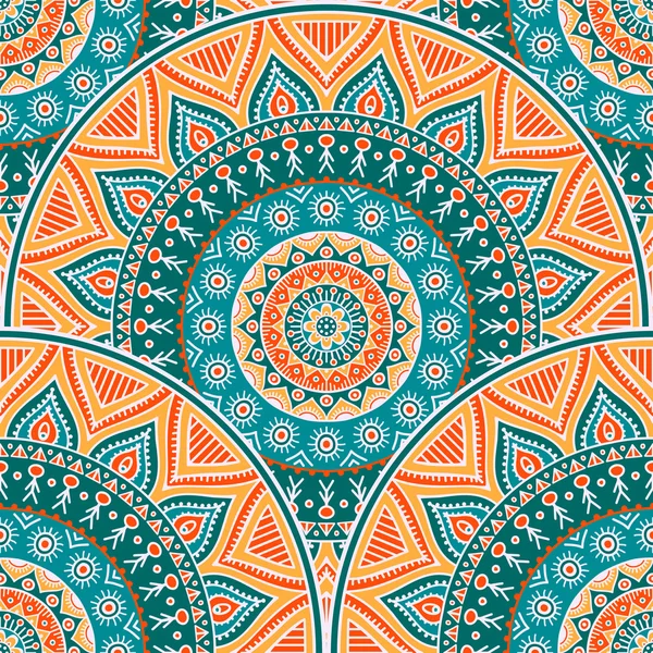 Ethnic floral seamless pattern — Stock Vector