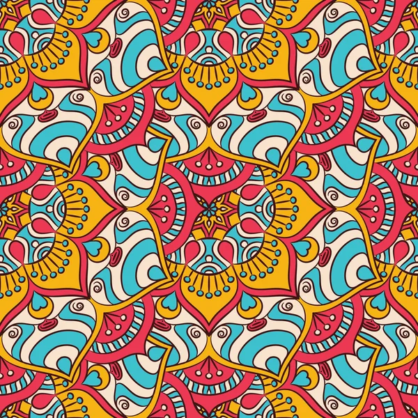 etnik çiçek seamless modeli