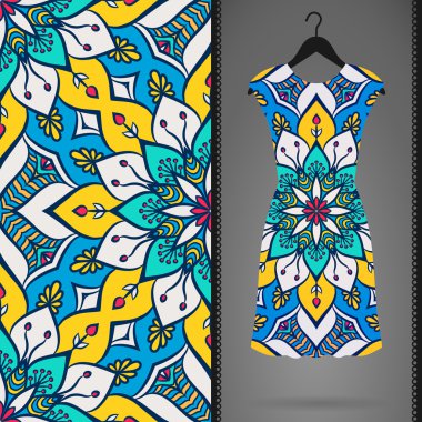 Vektör elbise ile seamless modeli