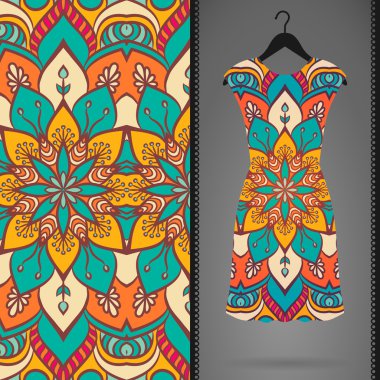 Vektör elbise ile seamless modeli